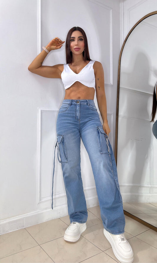 Jean Cargo Tono Medio REF 1017
